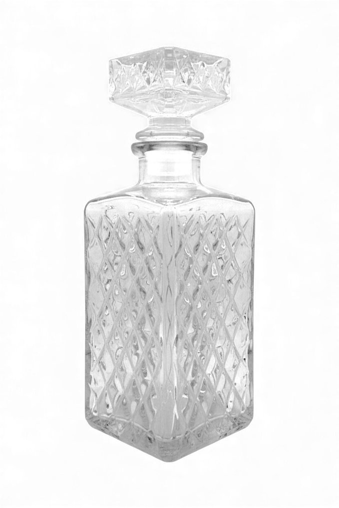 Derítőedény - per Liquore Mod. "Rhombuses", 1960-as évek - Kézi csiszolású kristály - Vintage karácsonyi kiadás #3.2