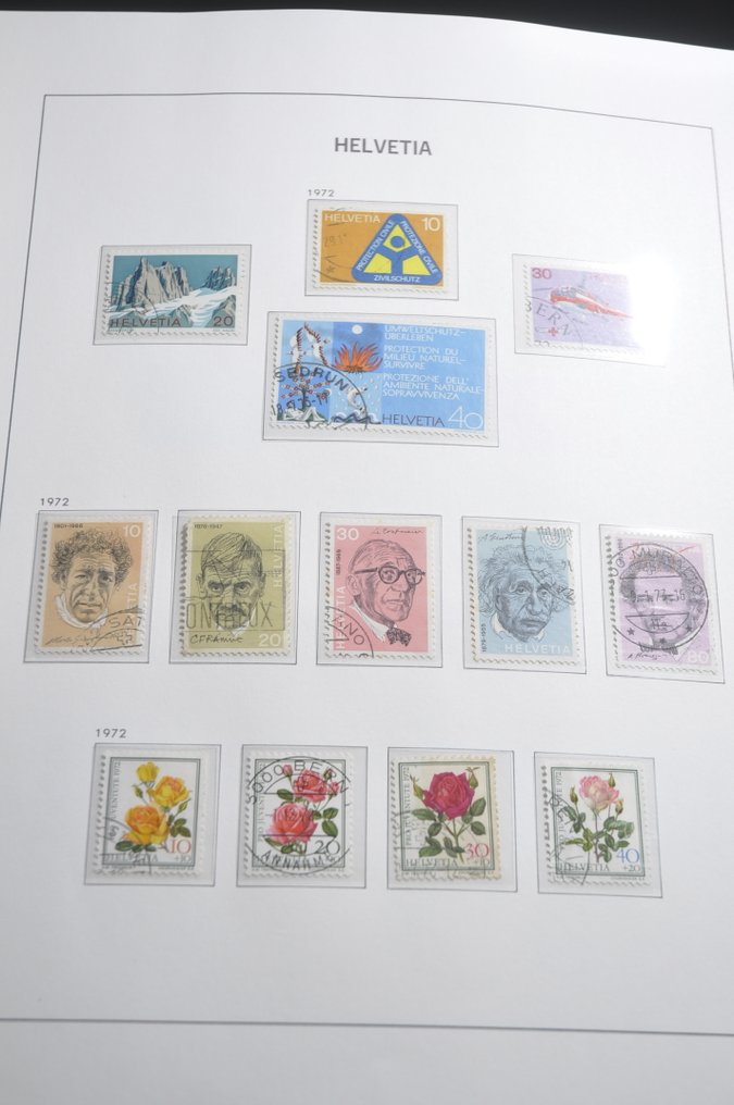 Schweiz - Sammlung von klassischer Philatelie in verschiedenen Sammelordnern und Alben, einschließlich eines #4.3