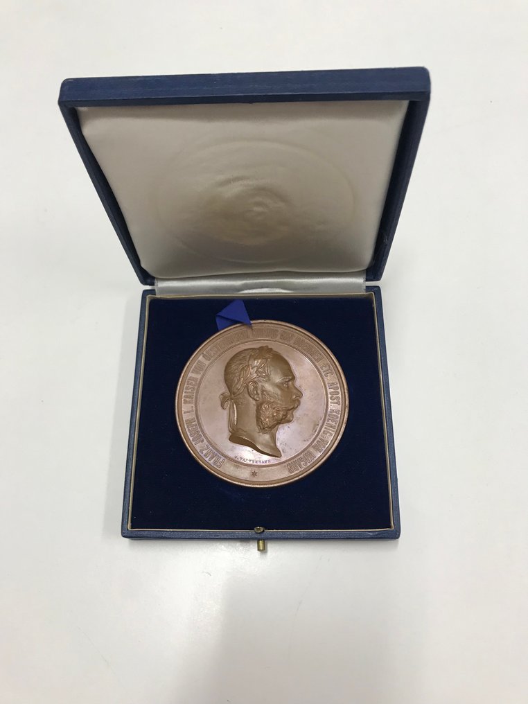 Østerrike. Bronzmedal 1873 Medal from Weltausstellung 1873 Wien/World Fair 1873 Vienna by K Schwenzer in box, possible (Ingen reservasjonspris) #1.0
