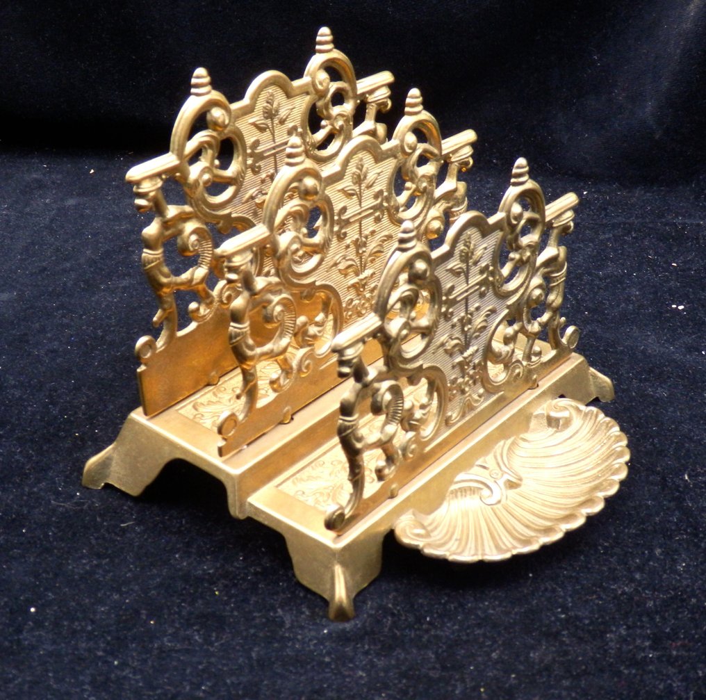 Antieke Messing Brievenhouder - Θήκη επιστολών - Ορείχαλκος #3.2