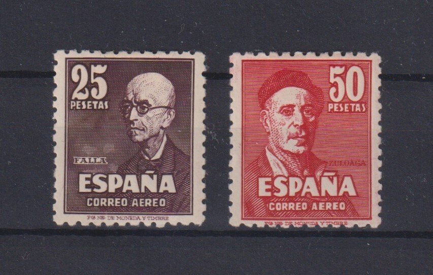 Espanha 1947 - Falla y Zuloaga - série completa - Edifil nº 1015/16 #1.0