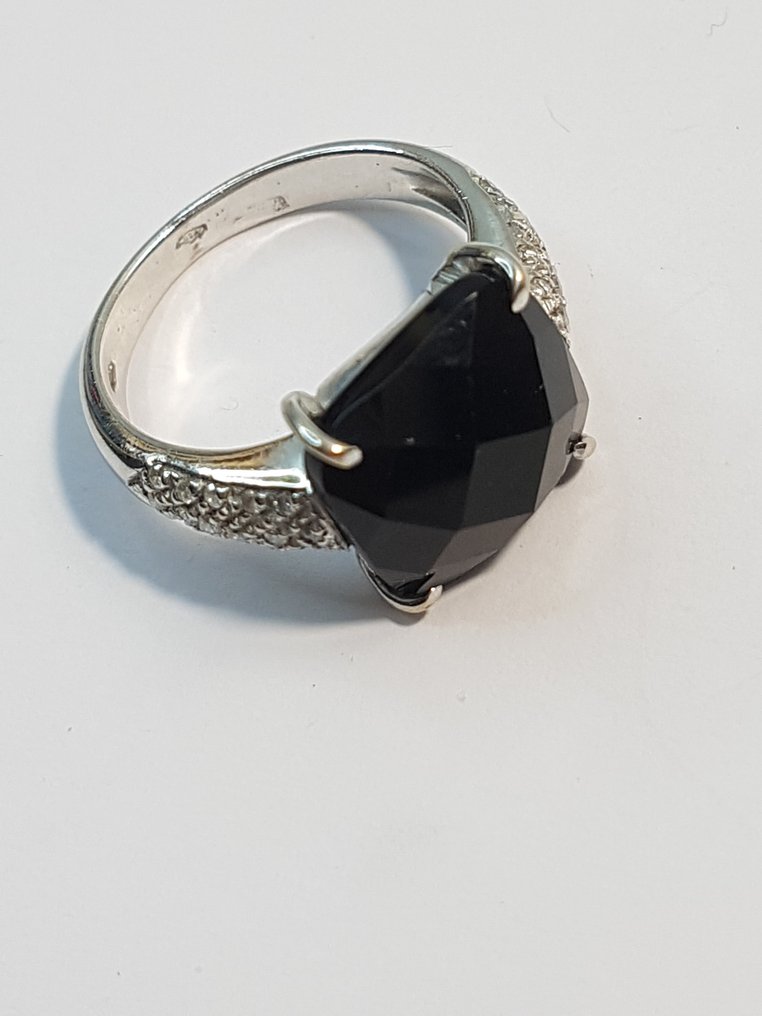 Δαχτυλίδι - 18 καράτια Λευκός χρυσός Όνυχας - Διαμάντι #2.1