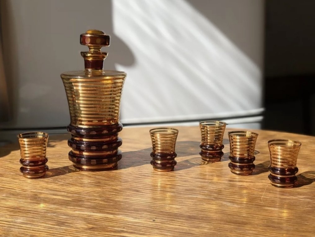 Tsjechische Boheemse glas - Decantor (6) - Sticlă #4.3