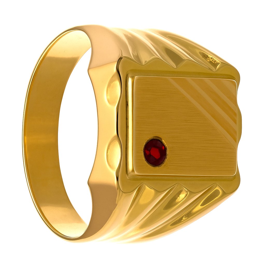 戒指 - 18 克拉 黃金 - 0.05ct. tw. 紅寶石 #1.0