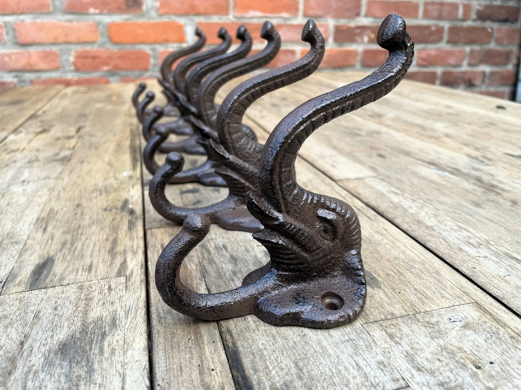 Olifanten haken - Set of coat hooks (6) - Cast iron #1.0