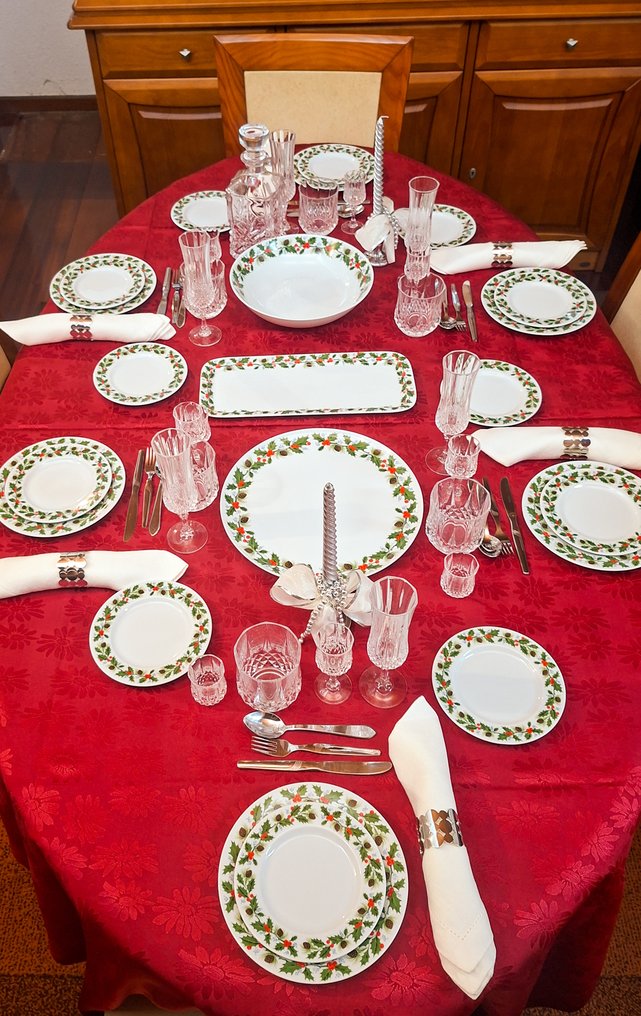 spal - 整套餐具 (46) - 瓷器, 水晶 - 装饰 冬青 #1.0