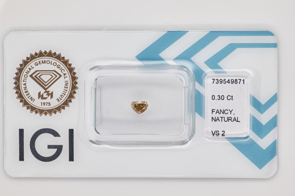 No reserve price - 1 pcs Diamond  (Natural)  - 0.30 ct - Pear - VS2 - International Gemological Institute (IGI) #1.0