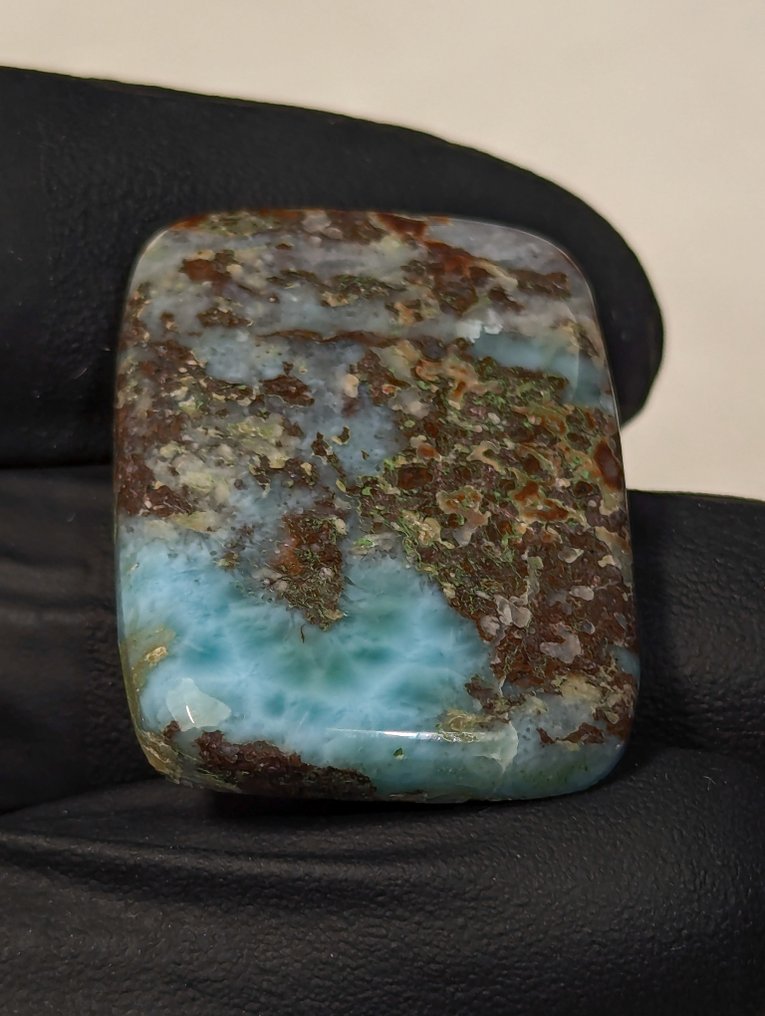 132.5 ct - Lot of 6 Natural Larimar cabochons (semi-polished) – Dominican Republic Semi-polished - Height: 32 mm - Width: 16 mm- 26.5 g - (6) #3.2