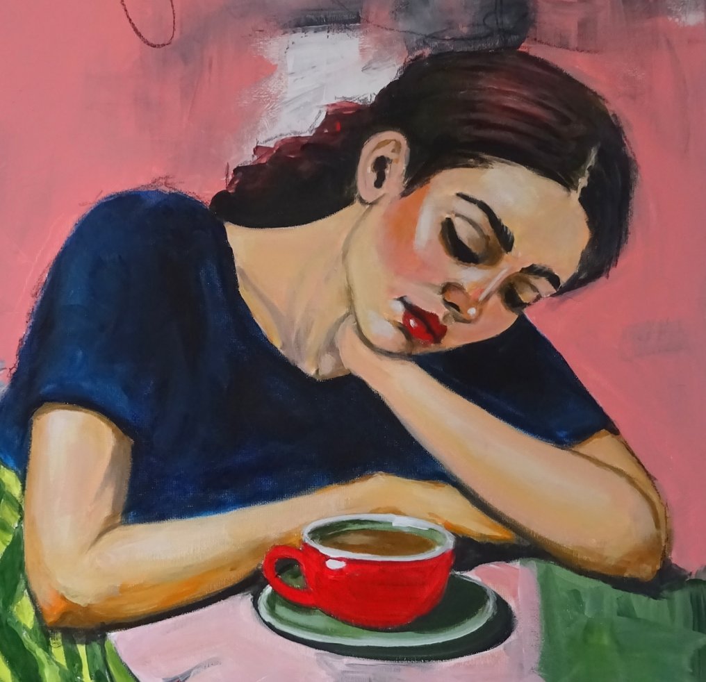 Corina Schröder(1969) - Sleepy morning - NO RESERVE #1.0