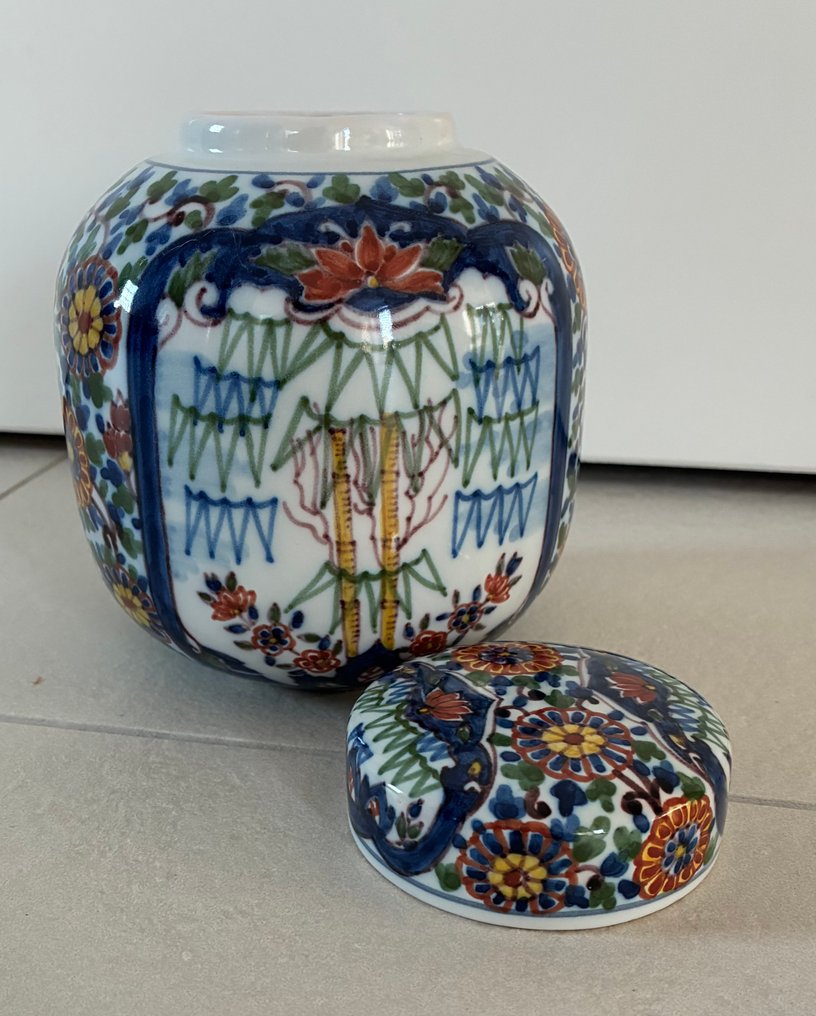 Makkum tichelaar - Platte (3) - Fajance - Schaal Gemberpot Wandbord #3.2