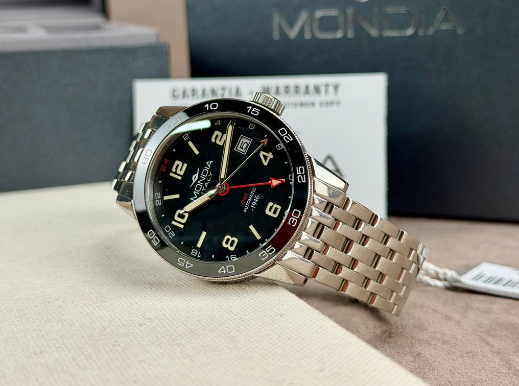 Mondia - Heritage 1946 GMT Automatic - Sem preço de reserva - MI-823-SS-BK-CM - Homem - Depois de 2020 #4.3