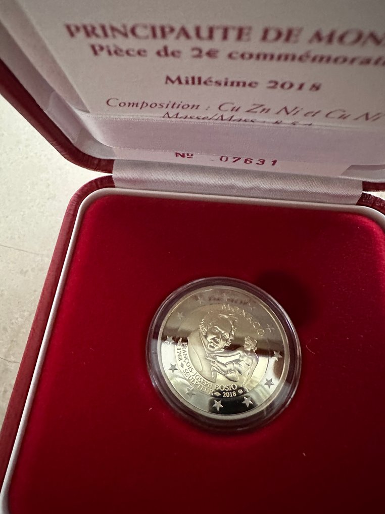 摩納哥. 2 Euro 2018 "François-Joseph Bosio" Proof #1.0