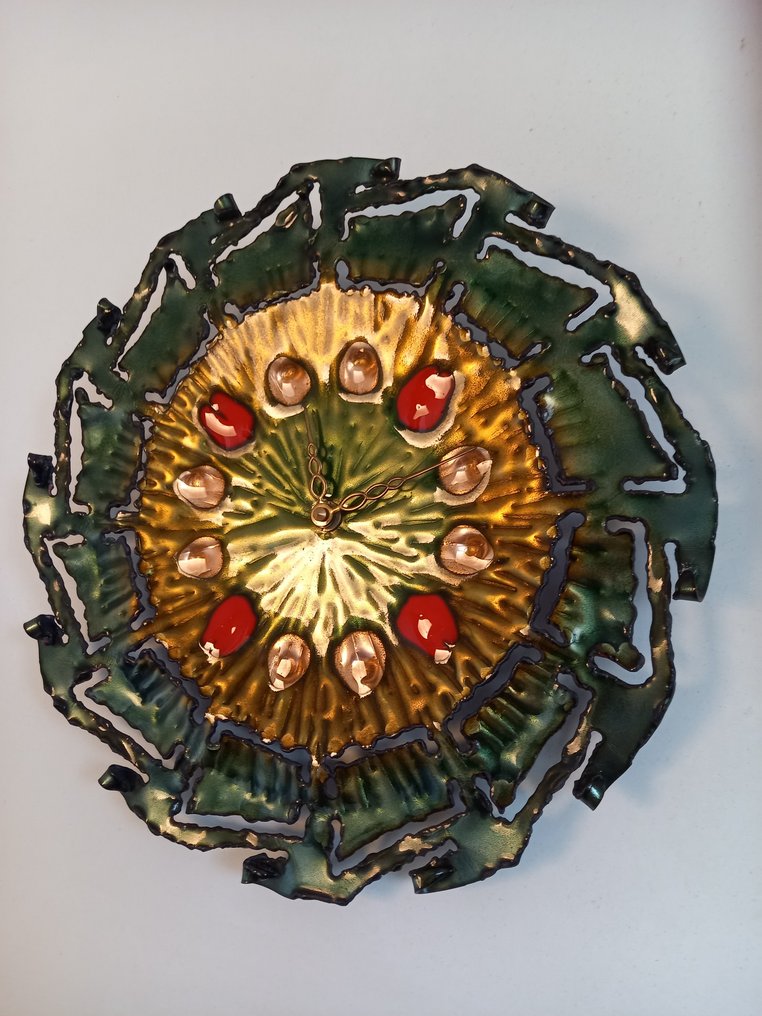 挂钟 -  老式 - 搪瓷 - 1950-1960 #1.0