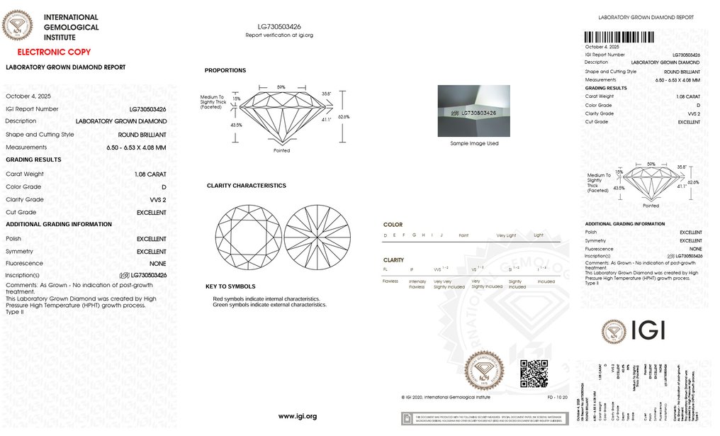 Zonder minimumprijs - Oorbellen - 14 karaat Witgoud -  2.40ct. tw. Diamant (Lab-grown) - Ronde D-VVS2 #4.3