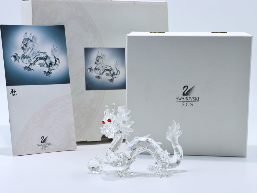 Statuetta - Swarovski - Jaarstuk Draak 1997 (Boxed + certificate) - Cristallo #1.0