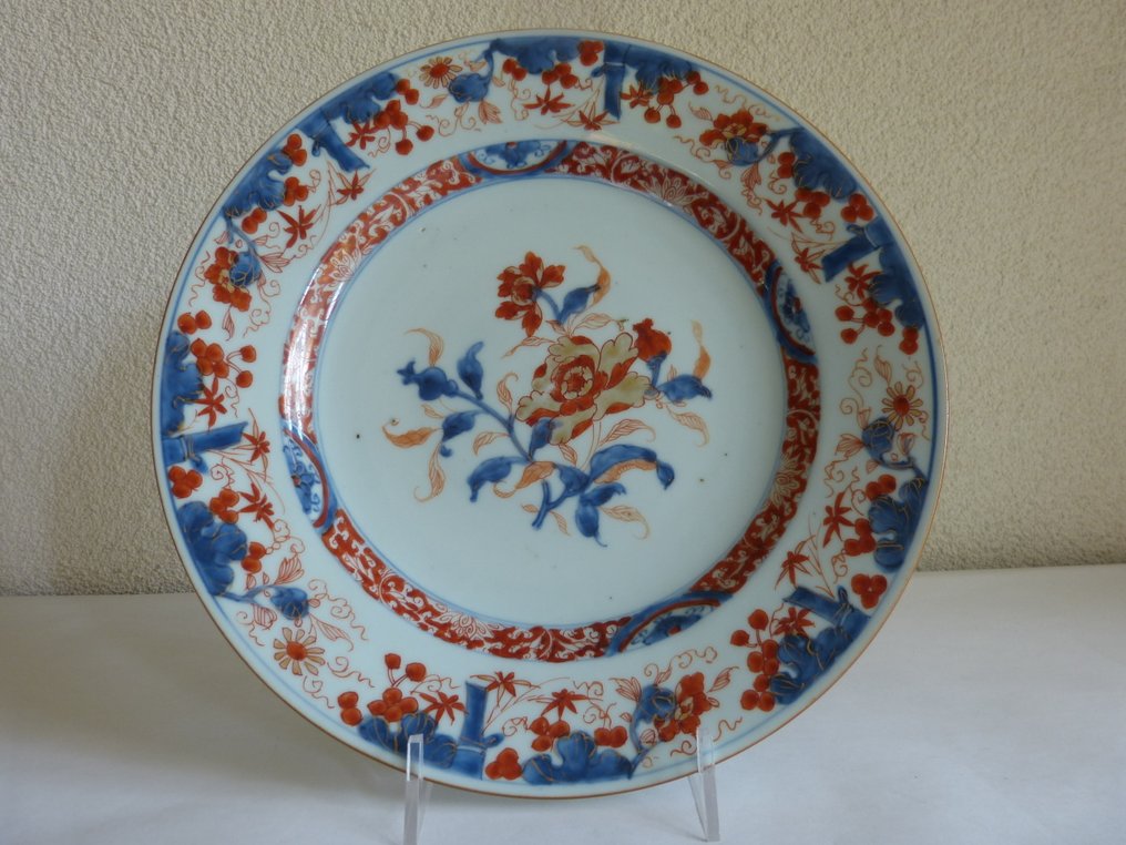 盘子 - 瓷 - groot Imari bord #1.0