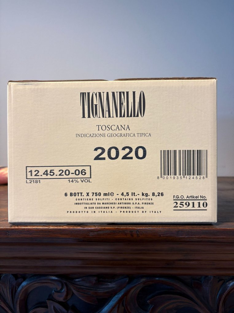 2020 Marchesi Antinori, Tignanello - Toscana IGT - 6 Flasker (0,75 L) #1.0