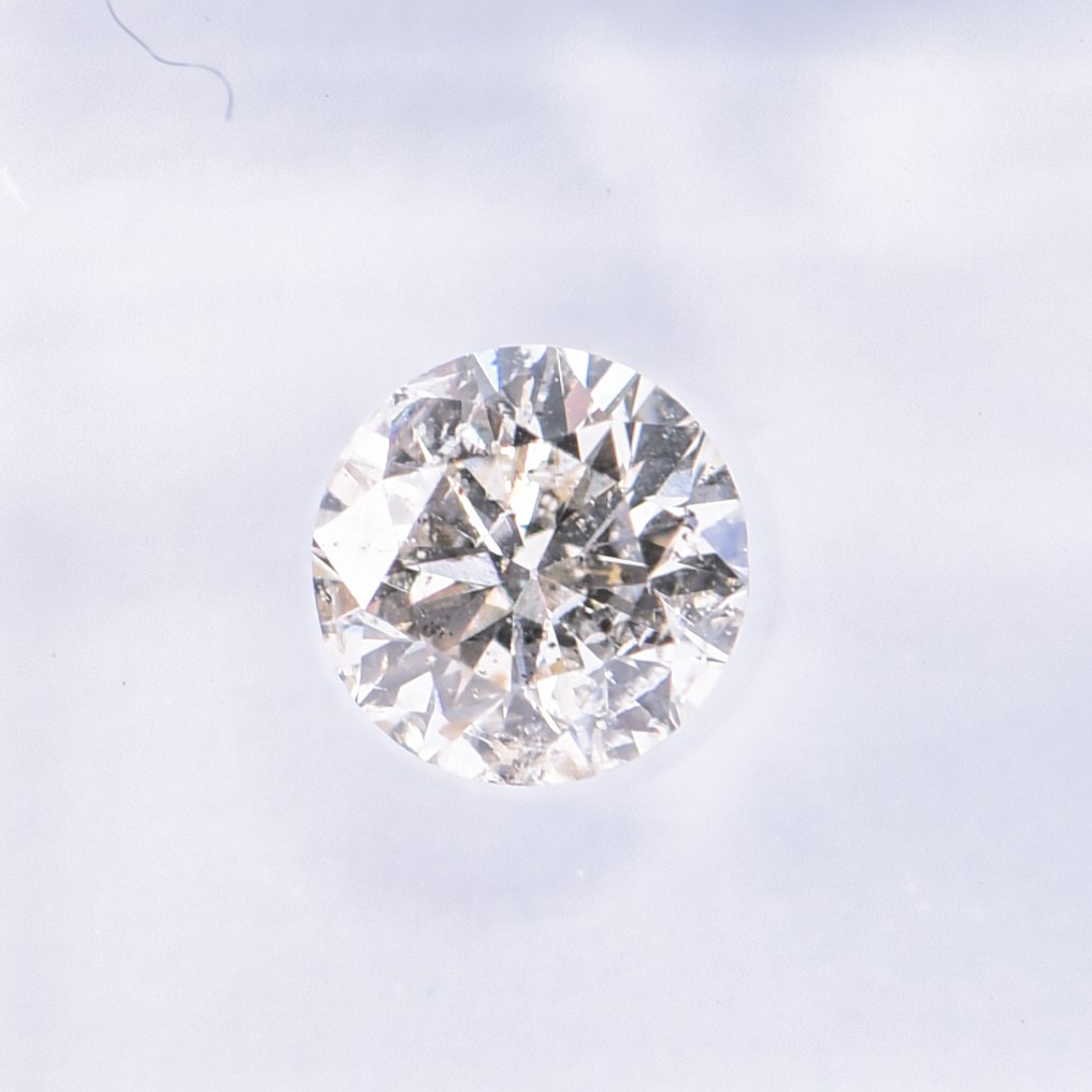 沒有保留價 - 1 pcs 鑽石 (天然彩色) - 0.50 ct - 圓形 - Fancy light 淡褐色 黃色 - I1 - 國際寶石學院(International Gemological Institute (IGI)) - VG VG #4.3