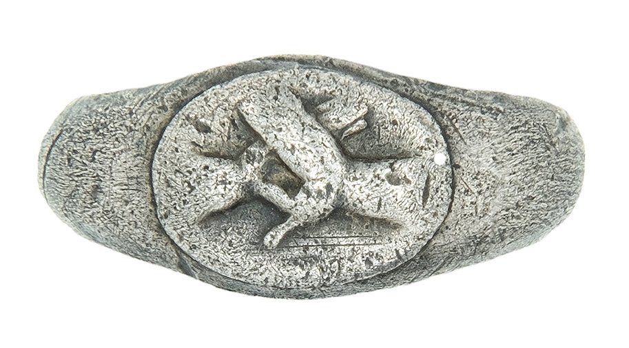 Muinainen Rooma Hopea Ring - 21.1 mm #1.0