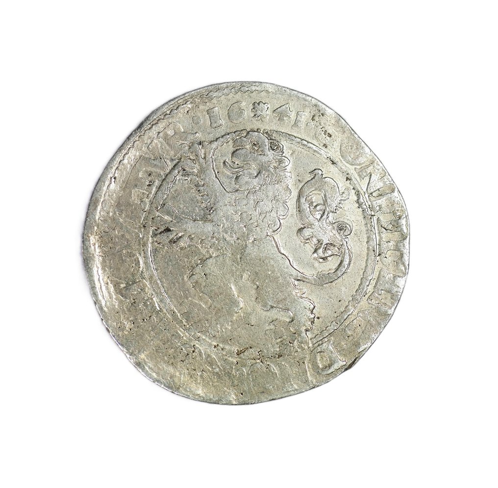 Alankomaat – West Friesland. Leeuwendaalder 1641 - Extremely rare variety with mintmaster’s mark between the date (Ei pohjahintaa) #1.0