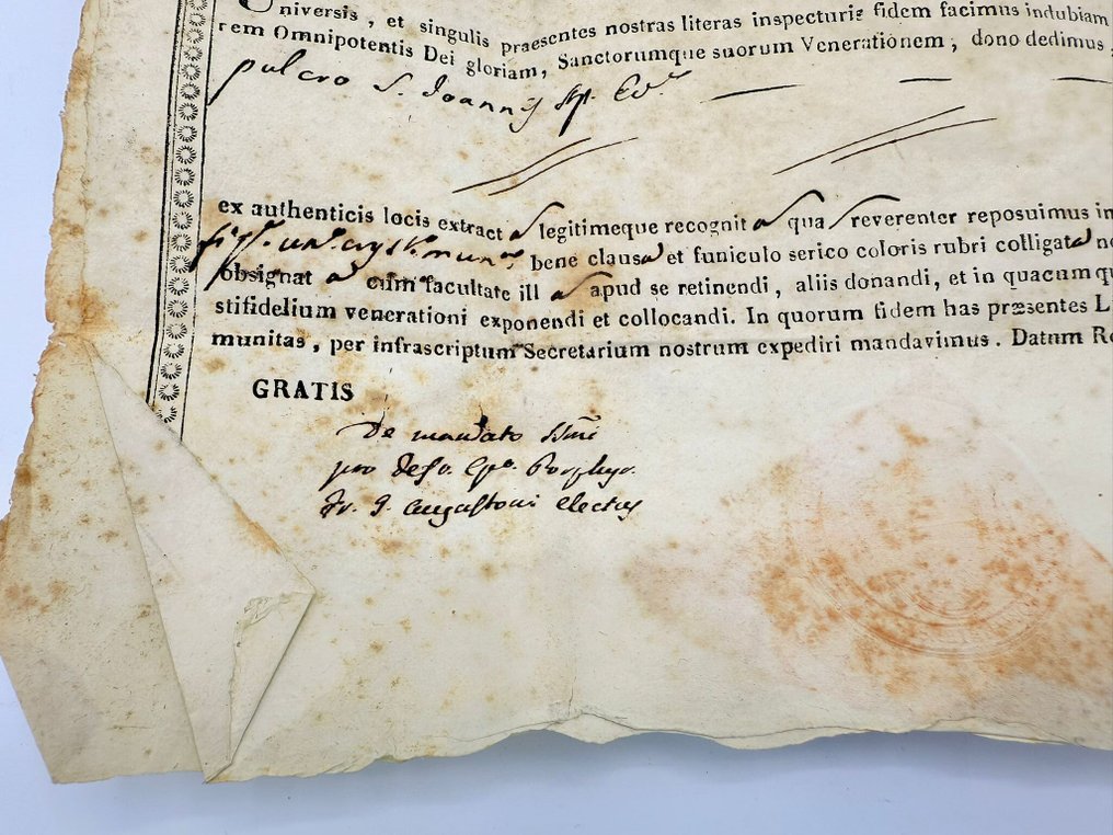 Relic document of Apostle John - Paper - 1800-1850 #1.0