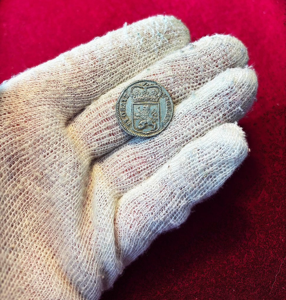 Holandia - Overijssel. Silver Duit 1770 - 'New Year’s Type' - CNM 2.38.118 - Very Rare #3.2