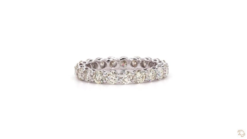 χωρίς τιμή ασφαλείας - Δαχτυλίδι - 14 καράτια Λευκός χρυσός - 2.21ct. tw. Κίτρινο Διαμάντι (Φυσικού χρώματος) - Δαχτυλίδι αιωνιότητας γάμου #3.2