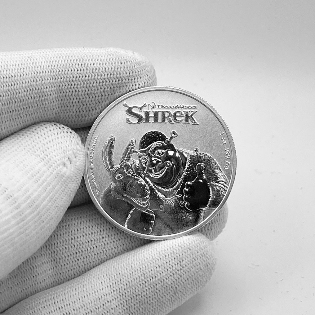 Niue. 2 Dollars 2021 – Shrek – 1 oz Silver coin – Ag .999 (No reserve price) #2.1