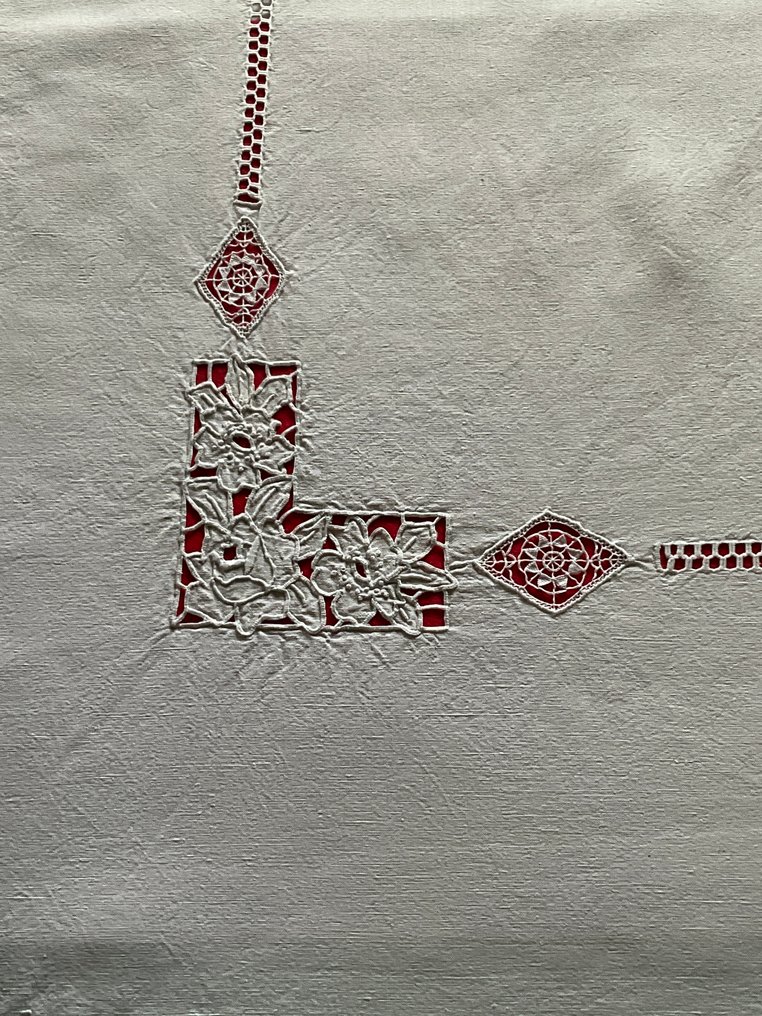 Tidigt 1900-talets linnesänglinne med C.B. initialer. - Textil  - 2.8 m - 2.05 m #3.2