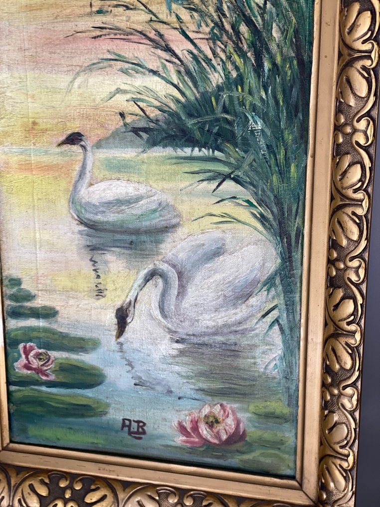 2 schilderijen op doek - Kraanvogels #4.3