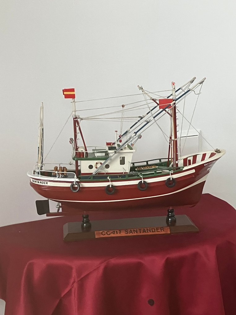 Ναυτικά αντικείμενα - kotter, tonijnebboot Santander. - Ξύλο #2.1