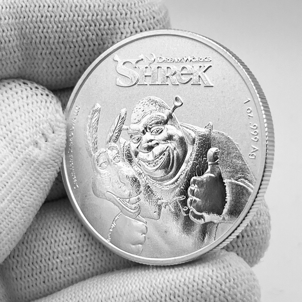 Niue. 2 Dollars 2021 – Shrek – 1 oz Silver coin – Ag .999 (No reserve price) #3.2