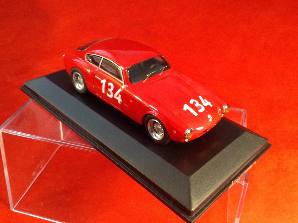 GAMMA Models - made in Italy 1:43 - Model race car - Maserati A6 GC Coupé Pininfarina Targa Florio 1959 #134 Mennato Boffa/Piero Drogo - Factory built - very good quality - very hard to find today. #1.0