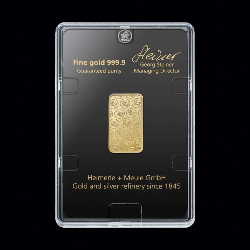 10 gram - Gull .999 - Heimerle + Meule - Forseglet #1.0