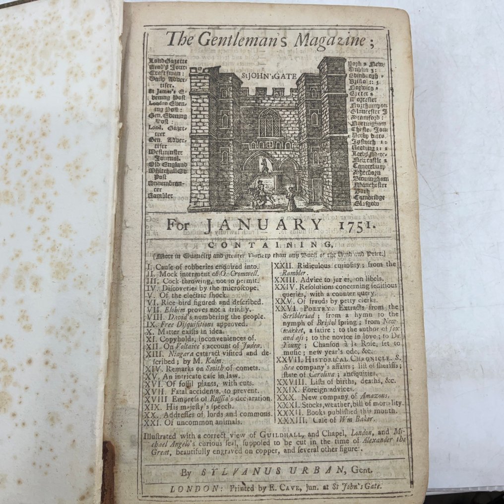 Sylvanus Urban - The Gentleman's Magazine Jan-Dec 1751 - 1751 #1.0