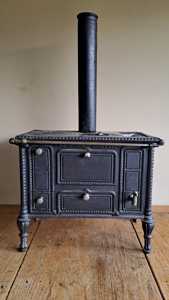 Godin - Fornello - Ghisa - Miniatura di stufa in ghisa francese del XIX secolo con accessori #1.0
