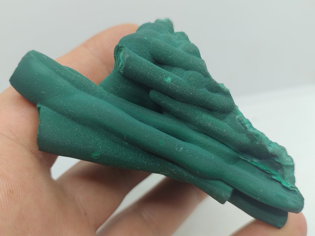 Wonderful Crystal Iridescent Fibrous Malachite - Stalactite- 147 g #4.3