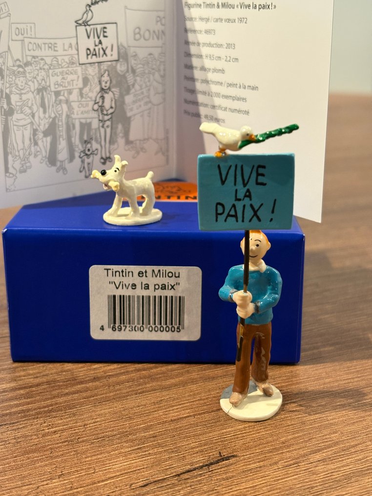 Statuetta - Collection Carte de Vœux 1972 - Moulinsart Tintin réf 46973 - Piombo #3.2