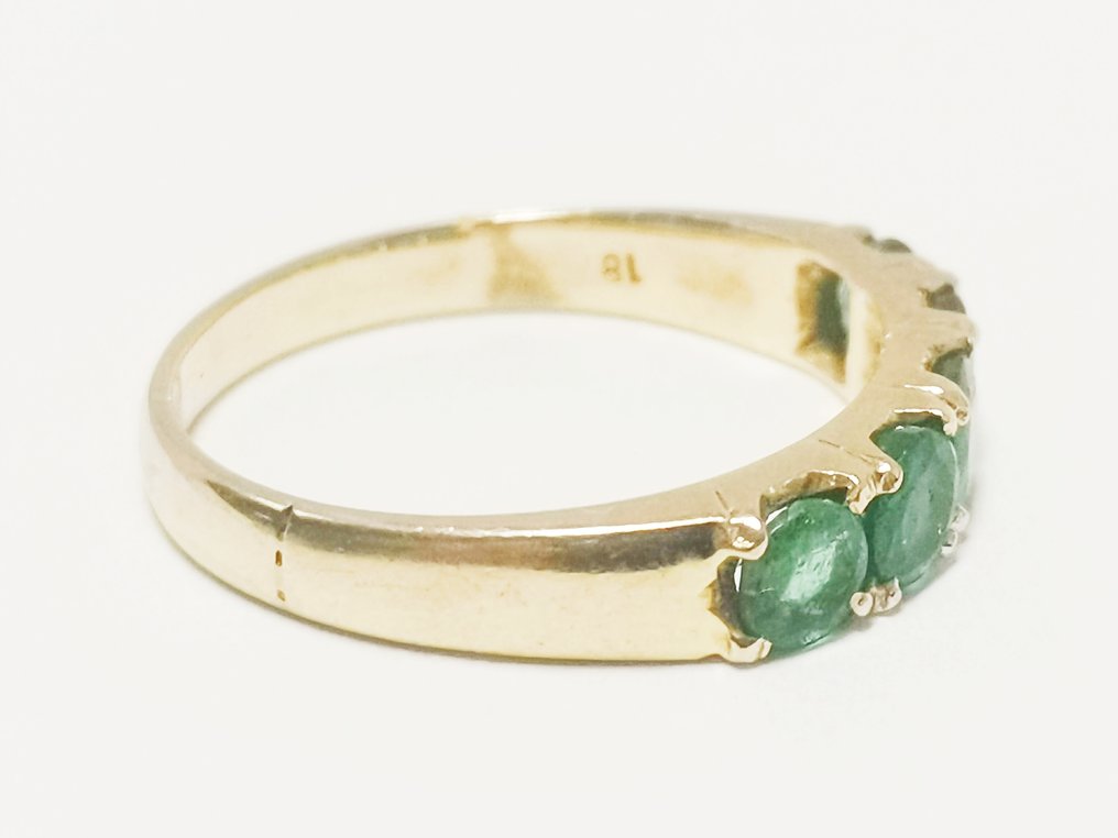 Ring - 14 kt Gelbgold Smaragd #1.0