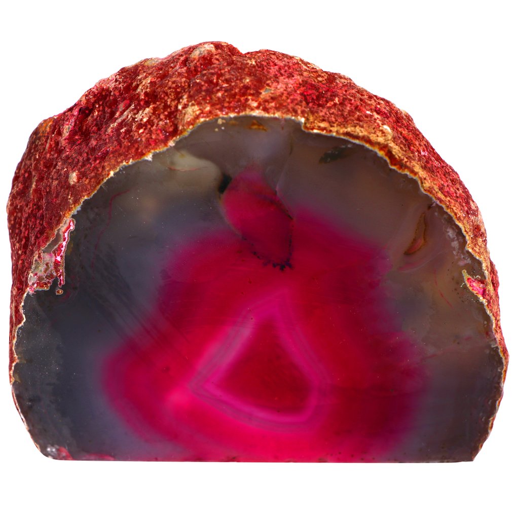 Ei varauksia - vaaleanpunainen jaspis - Geode - 10x12x5 cm- 1 kg #1.0