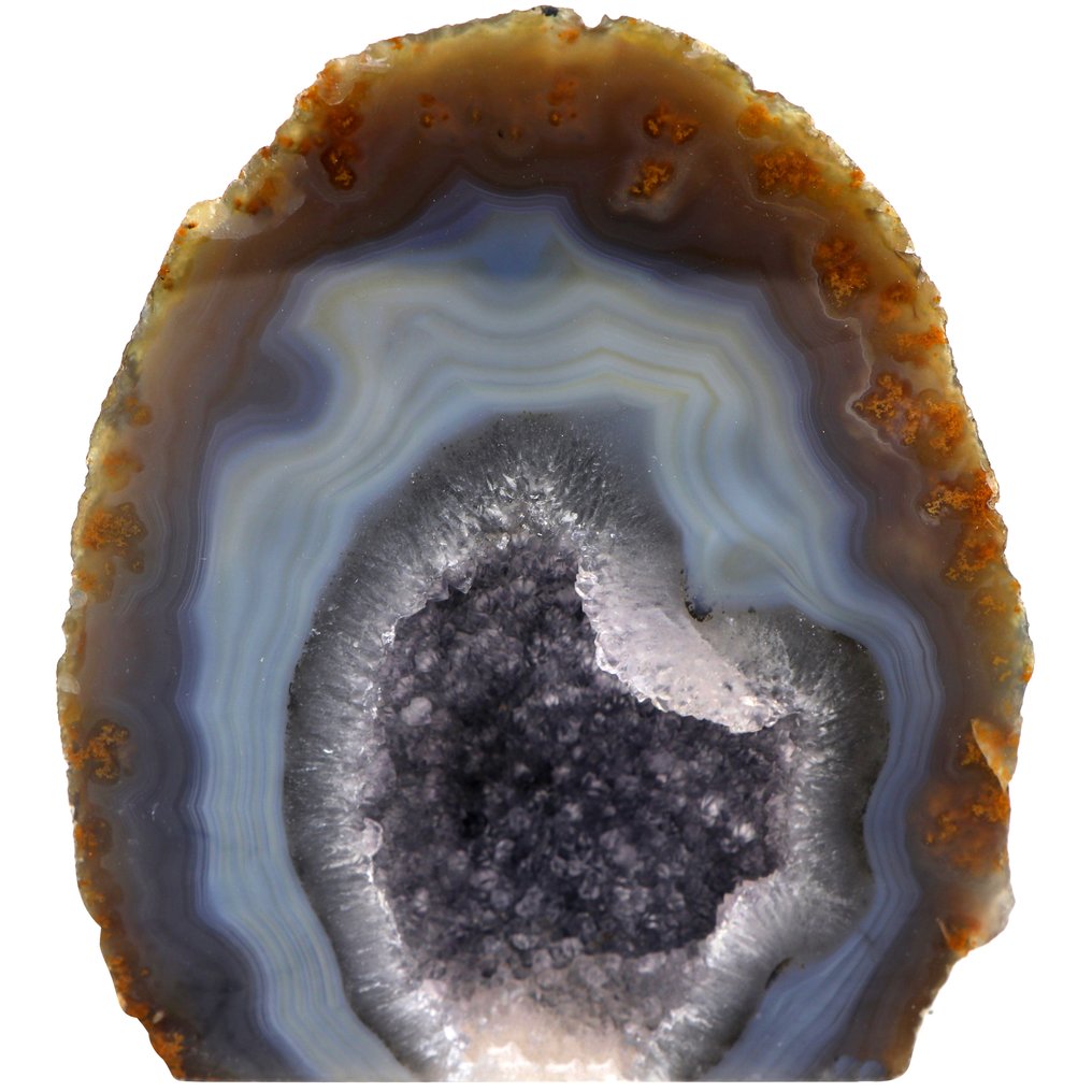 Sem reserva - Ágata arco-íris - Geode - 18x15x6 cm- 1.97 kg #1.0