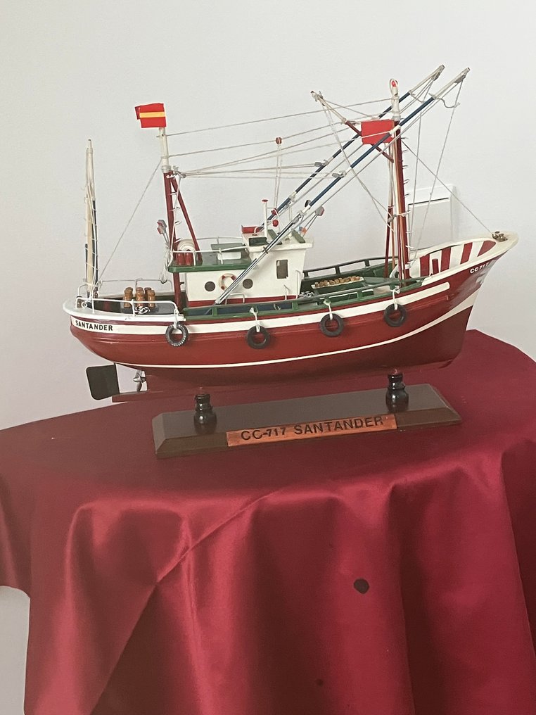 Ναυτικά αντικείμενα - kotter, tonijnebboot Santander. - Ξύλο #1.0