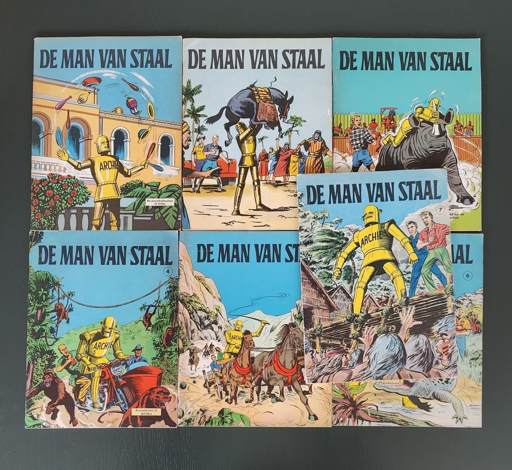 Archie de man van staal - Complete eerste reeks SC - 7 Album - 1962/1969 #1.0