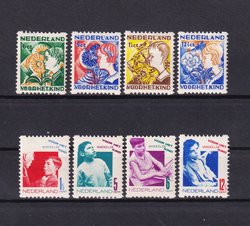 荷蘭 1931/1932 - 儿童饼干配有 Roltanding - NVPH R90/R97 #1.0