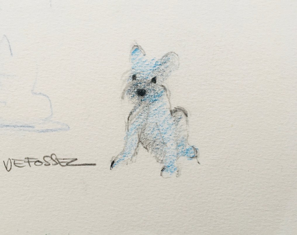 Alfred Defossez (1932) - Croquis - Pastel original signé #4.3