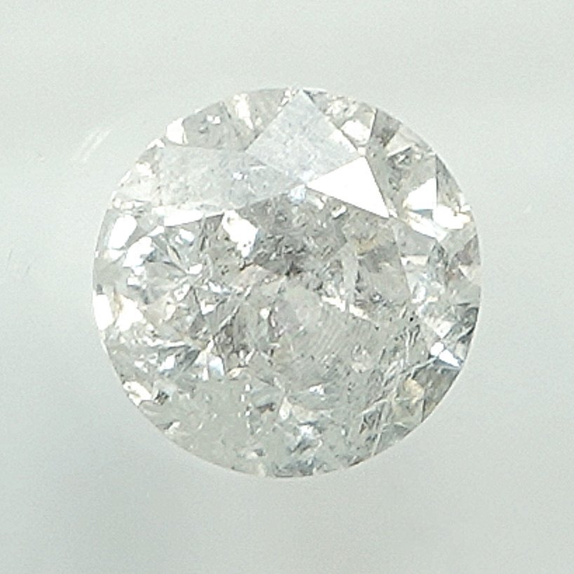 Zonder minimumprijs - 1 pcs Diamant (Natuurlijk) - 0.48 ct - Rond - G - I3 - Gem Report Antwerp (GRA) #2.1