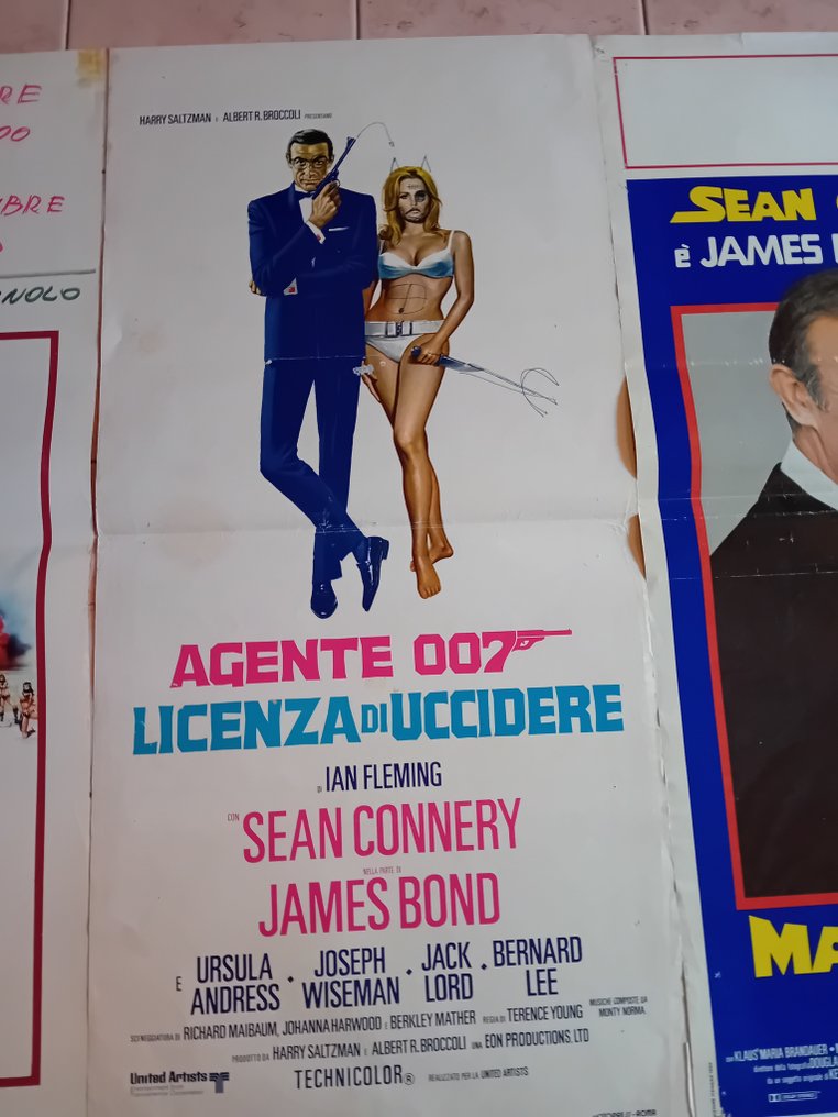 JAMES BOND 007 - 4 007 SEAN CONNERY ROGER MOORE original poster #1.0