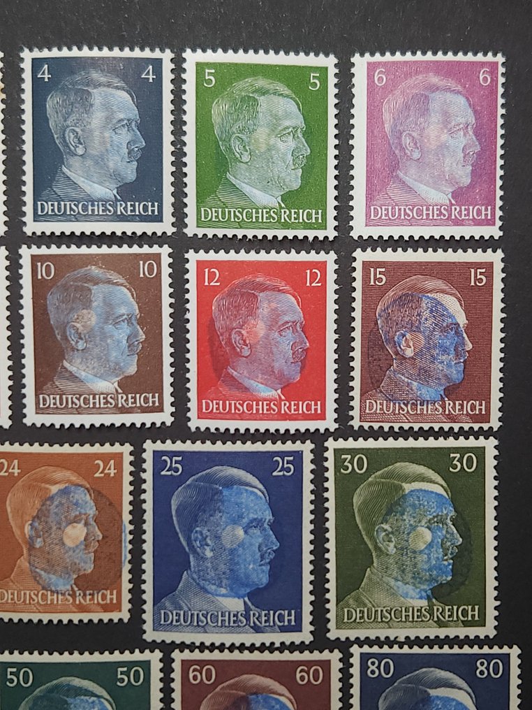 德國 - 當地郵政區 1945 - 本地支出，墓地支出，Grabov紫色印刷，头部图像覆盖句子。 #2.1