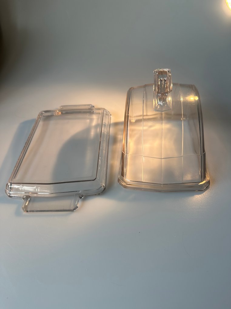 Val Saint Lambert - Charles Graffart en Joseph Simon. - Boterschotel - persglas - Kaasstolp #4.3