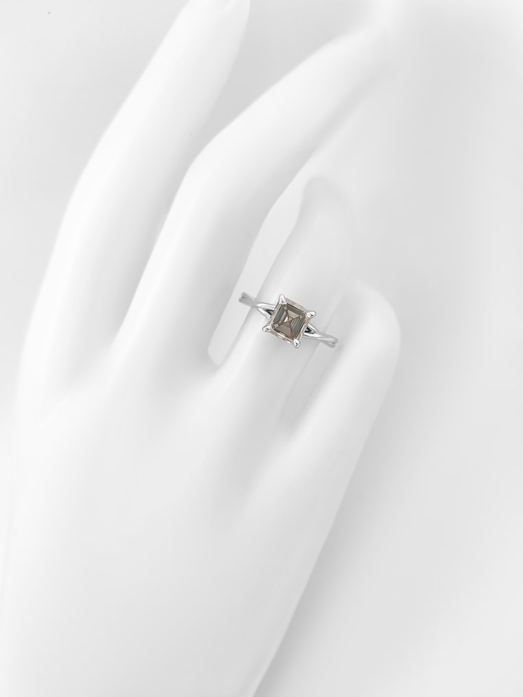 χωρίς τιμή ασφαλείας - Δαχτυλίδι - 14 καράτια Λευκός χρυσός - 1.31ct. tw. Διαμάντι (Φυσικού χρώματος) - Πιστοποιητικό IGI #3.2